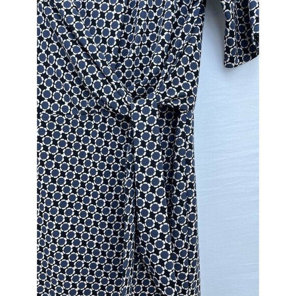 Ann Taylor geometric pattern dress 6 Tie waist Size XS - Picture 3 of 8